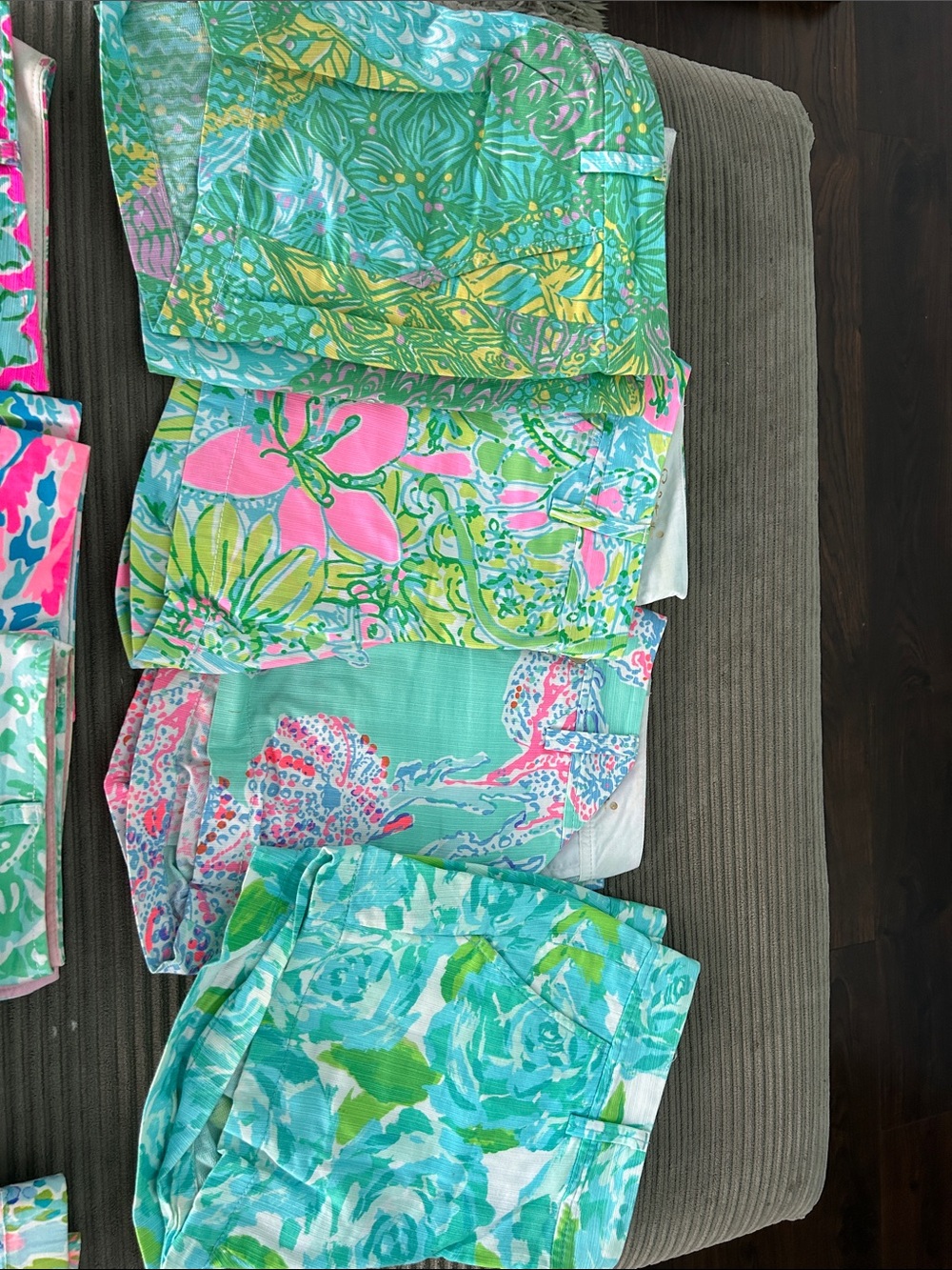 Lilly Pulitzer Aqua, Pink & Green Tropical Print Women's Shorts